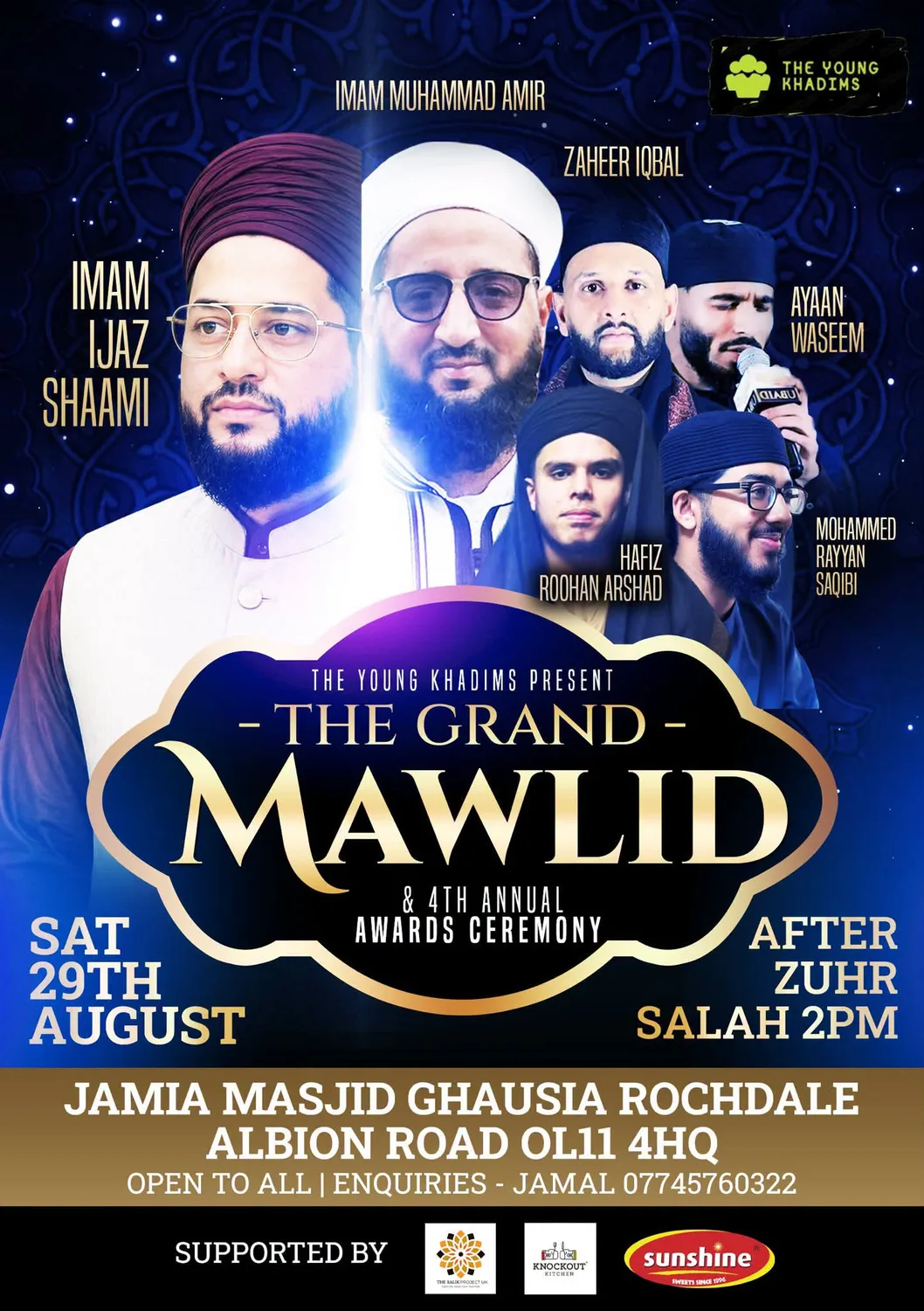The Grand Mawlid & 4th Annual Awards Ceremony – Rochdale (saturday, 29th August)